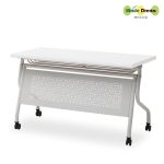 [MH] W1500xD450 세미나테이블 연수용 수강용 사무용 사무실 회의 Y형 화이트 프레임 가림판 있음