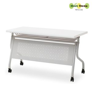 [MH] W1500xD450 세미나테이블 연수용 수강용 사무용 사무실 회의 Y형 화이트 프레임 가림판 있음