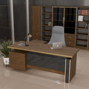 [MPP] 다크오크 LOSD-M2205 퀸즈 모션 중역책상 중역용 사무용 사무실 높낮이 조절 데스크