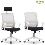 [MH] 에어화이트스핀 목받침 유/무 의자