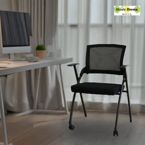 [MR] C컬접이형 체어 블랙 대학교 컴퓨터 학생 고정식 이동식 의자