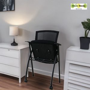 [MR] C컬접이형 체어 블랙 대학교 컴퓨터 학생 고정식 이동식 의자