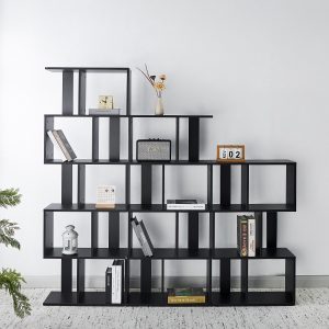 [MY] MDD4009 블랙 3단 4단 5단 퍼즐형 책장 우드진열대 미니진열대 진열대