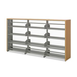 [MRP] 도서관 철제 4단 복식 튼튼한 서가 책장 맞춤 수납 사무실 수납장 오픈형 시스템 인테리어 디자인 철재 모듈 학교 책장