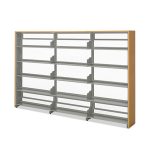 [MRP] 도서관 철제 5단 단식 튼튼한 서가 책장 맞춤 수납 사무실 수납장 오픈형 시스템 인테리어 디자인 철재 모듈 학교 책장