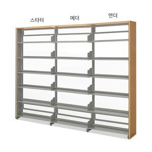 [MRP] 도서관 철제 6단 단식 튼튼한 서가 책장 맞춤 수납 사무실 수납장 오픈형 시스템 인테리어 디자인 철재 모듈 학교 책장