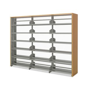 [MRP] 도서관 철제 6단 복식 튼튼한 서가 책장 맞춤 수납 사무실 수납장 오픈형 시스템 인테리어 디자인 철재 모듈 학교 책장