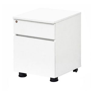 [MRP] 2단 스마트 이동서랍 전체잠금 볼레일 사무실 사무용 책상 서랍장